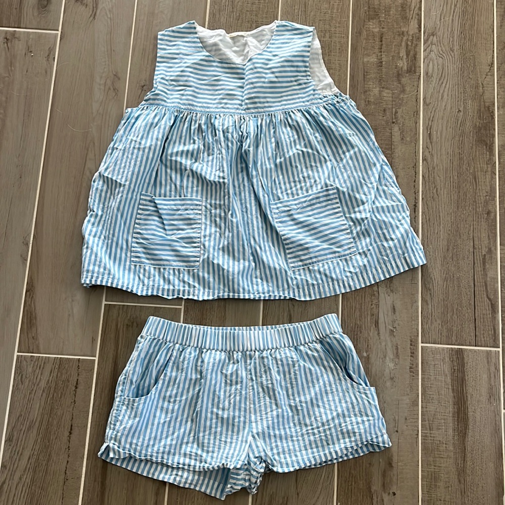 Lake Pajamas Striped Shorts Lounge Set